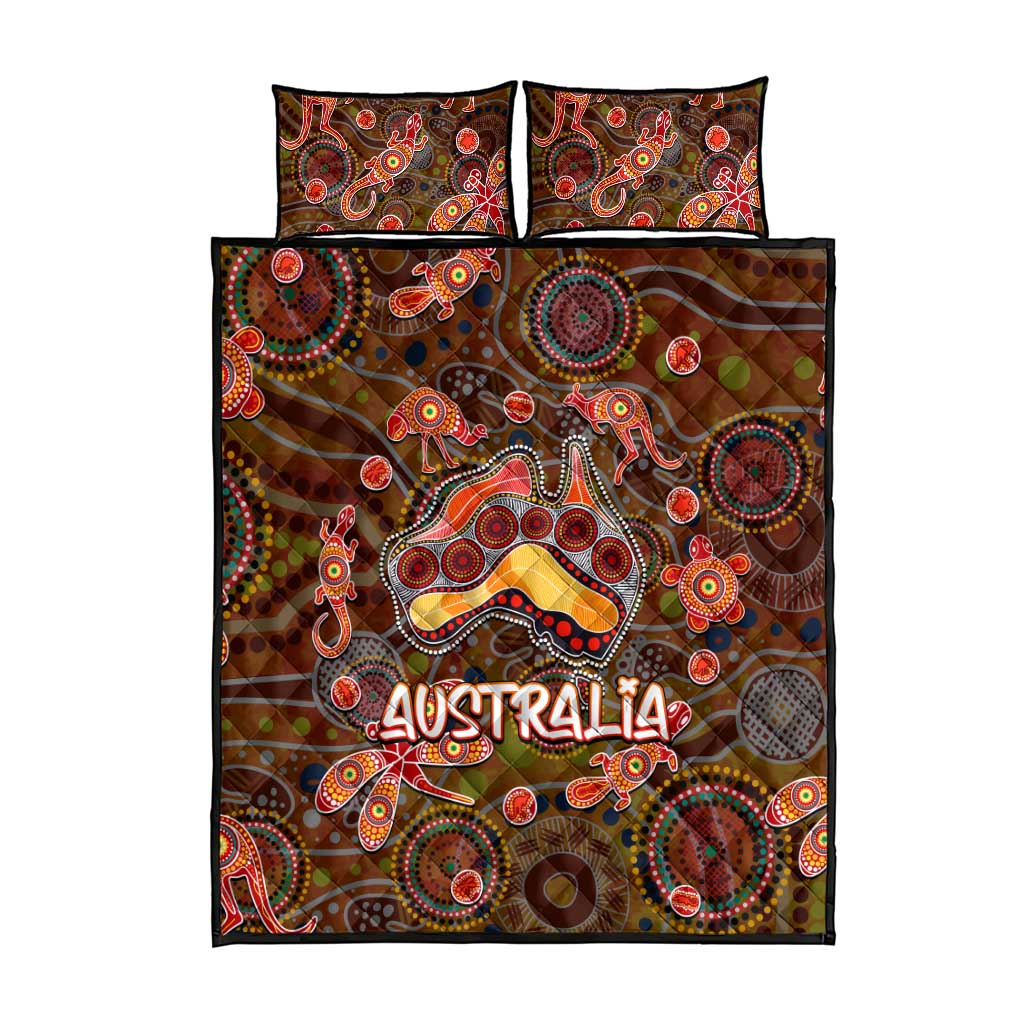 Animal Australia Aboriginal Art Quilt Bed Set