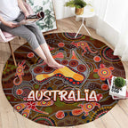 Animal Australia Aboriginal Art Round Carpet