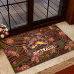 Animal Australia Aboriginal Art Rubber Doormat