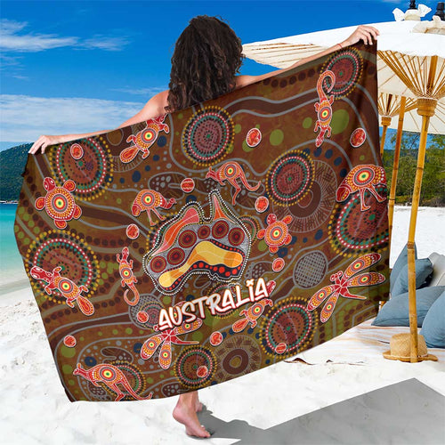 Animal Australia Aboriginal Art Sarong