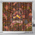 Animal Australia Aboriginal Art Shower Curtain