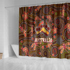 Animal Australia Aboriginal Art Shower Curtain