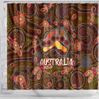 Animal Australia Aboriginal Art Shower Curtain