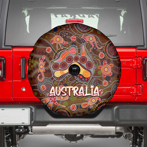 Animal Australia Aboriginal Art Spare Tire Cover