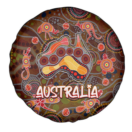 Animal Australia Aboriginal Art Spare Tire Cover