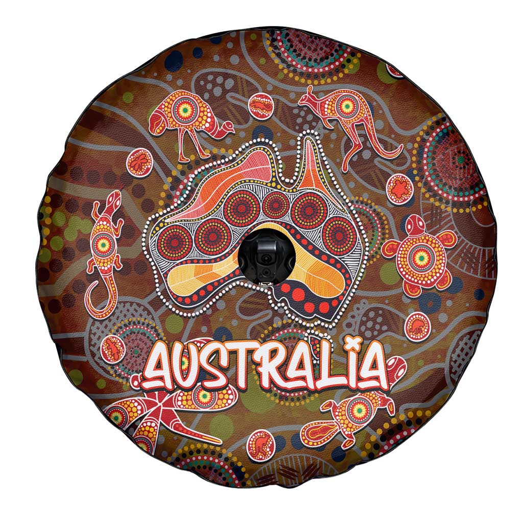 Animal Australia Aboriginal Art Spare Tire Cover