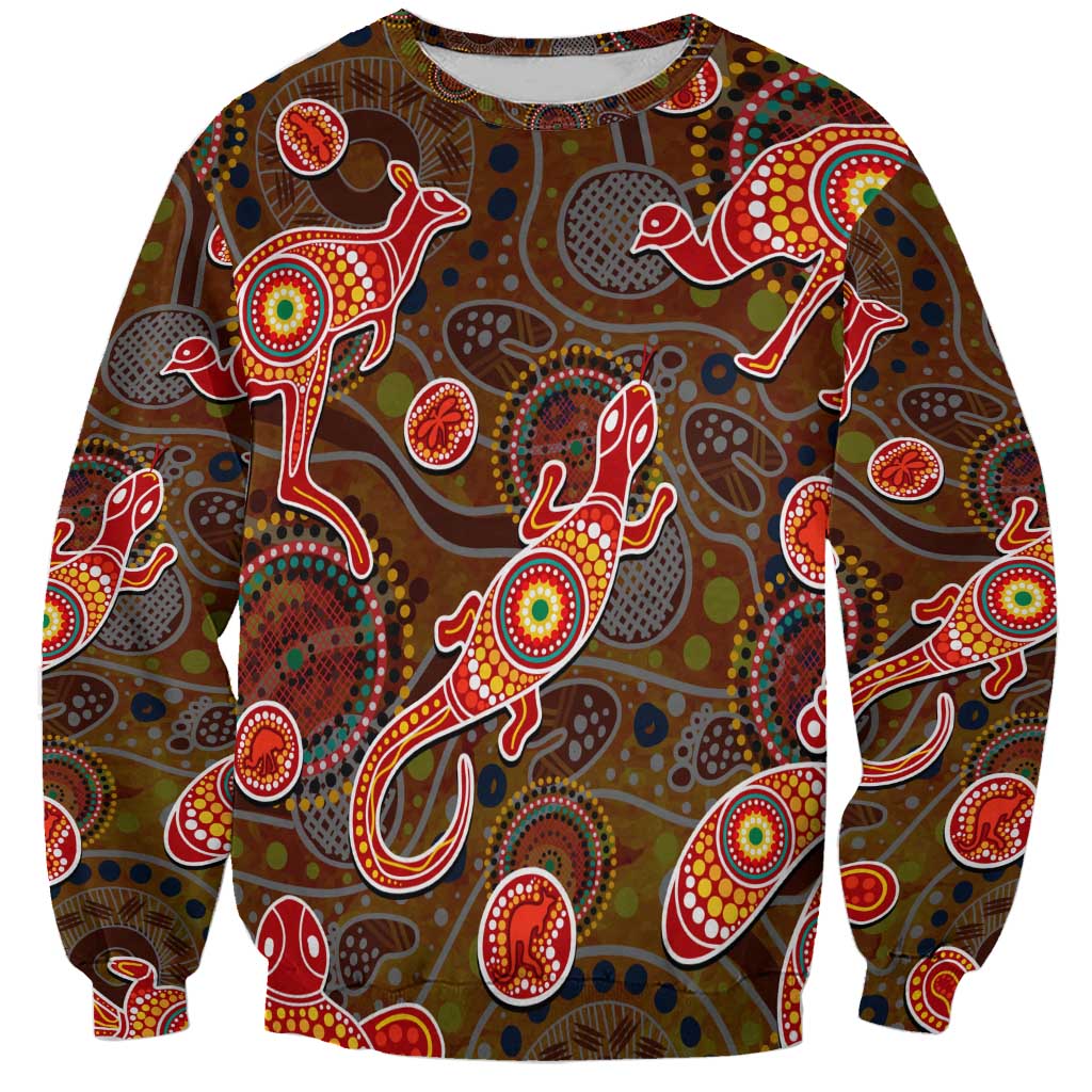 Animal Australia Aboriginal Art Sweatshirt