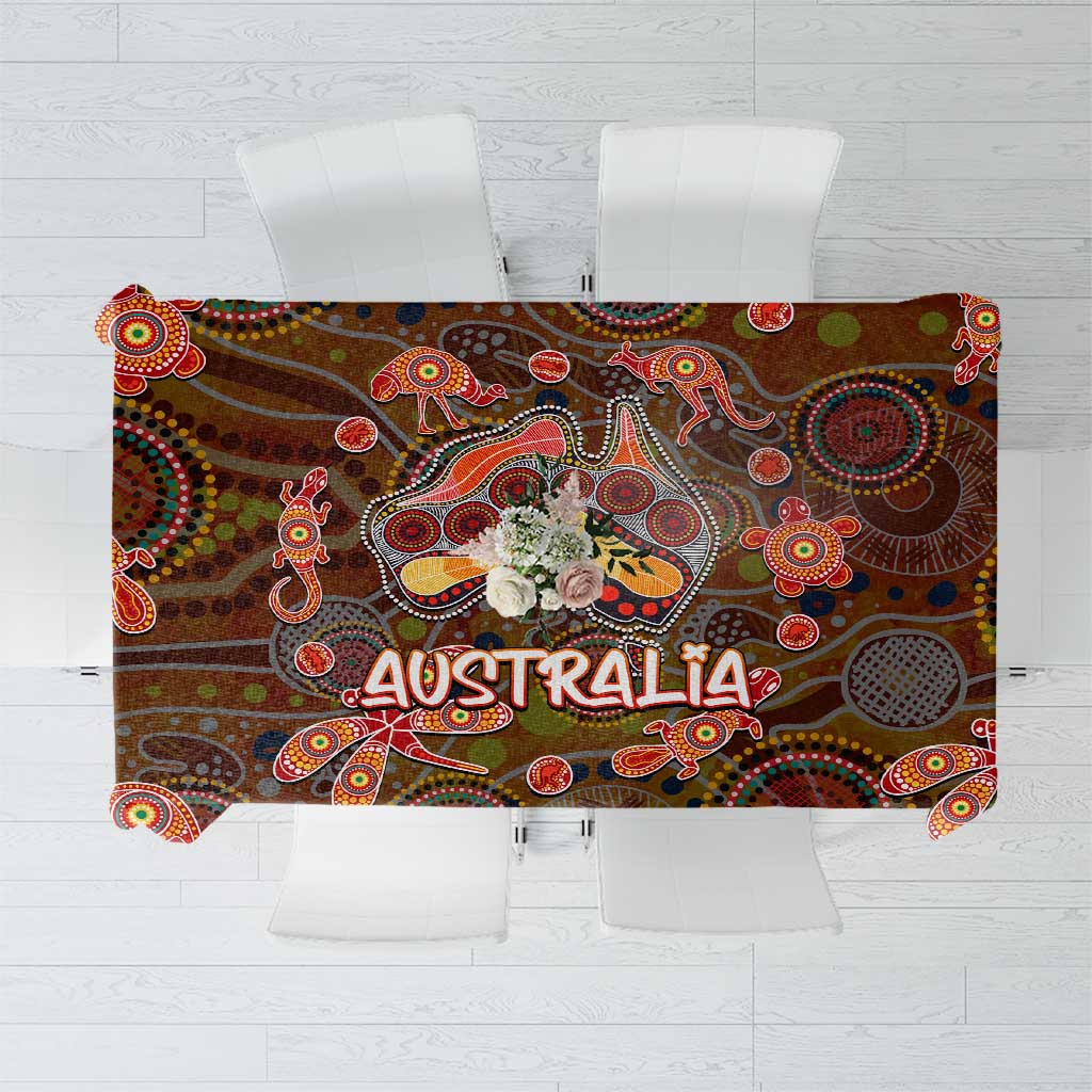 Animal Australia Aboriginal Art Tablecloth