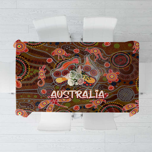 Animal Australia Aboriginal Art Tablecloth