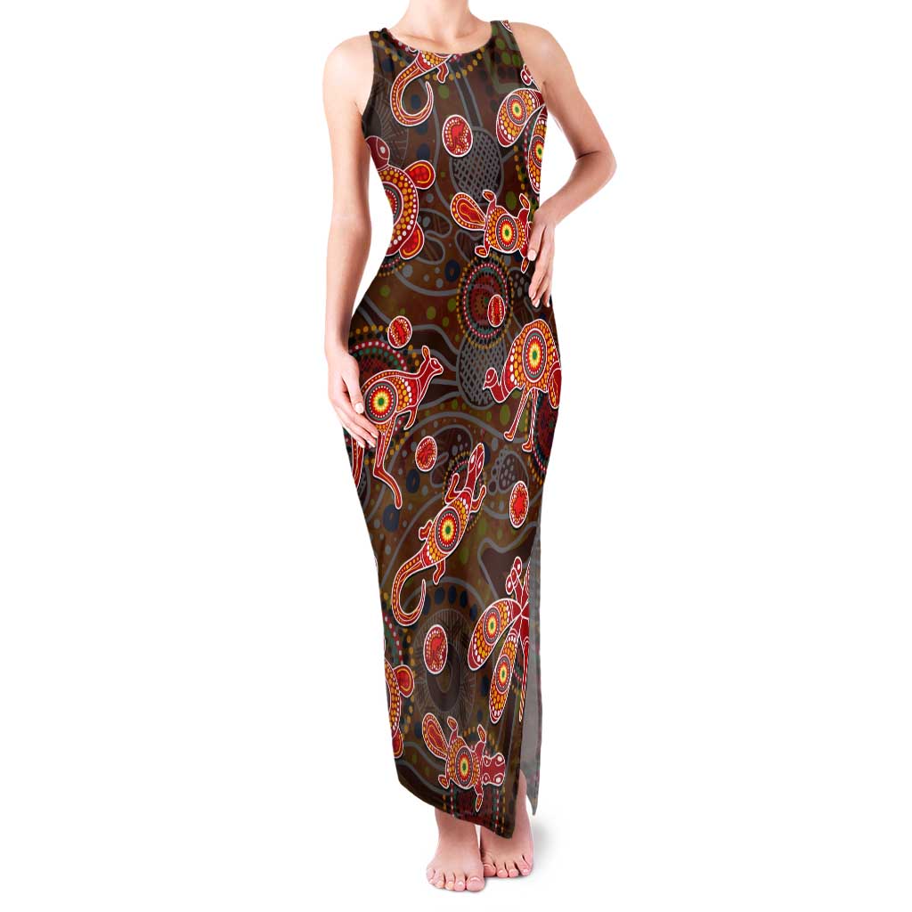 Animal Australia Aboriginal Art Tank Maxi Dress