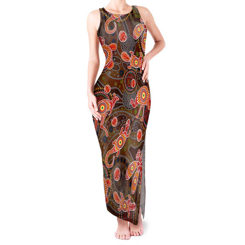 Animal Australia Aboriginal Art Tank Maxi Dress