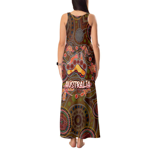 Animal Australia Aboriginal Art Tank Maxi Dress