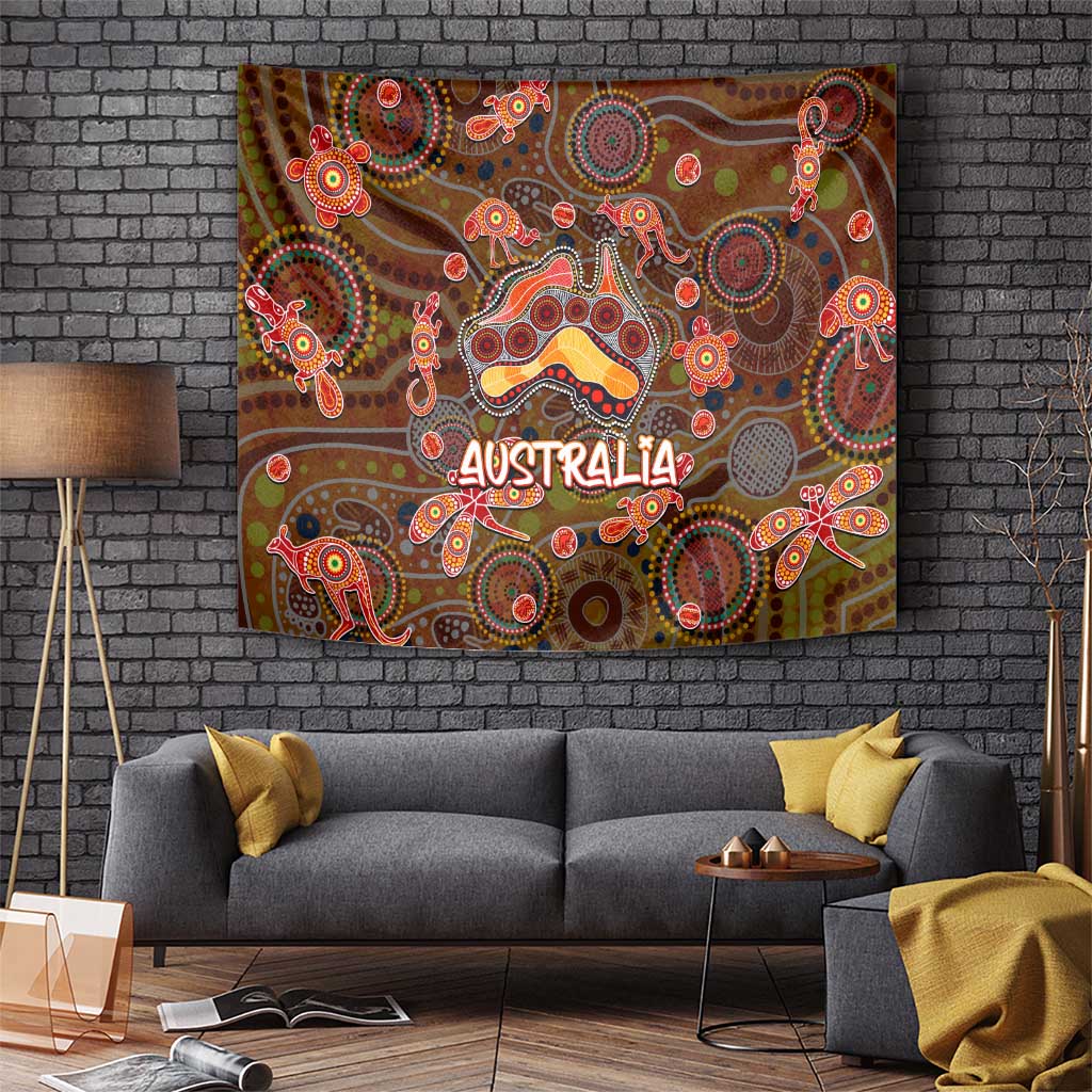 Animal Australia Aboriginal Art Tapestry