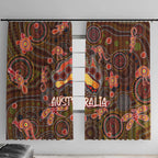 Animal Australia Aboriginal Art Window Curtain