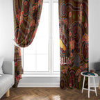 Animal Australia Aboriginal Art Window Curtain