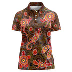 Animal Australia Aboriginal Art Women Polo Shirt