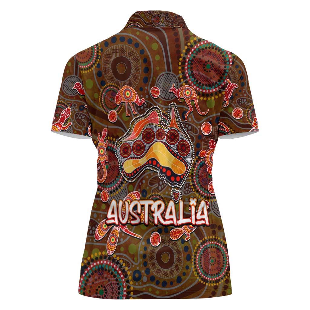 Animal Australia Aboriginal Art Women Polo Shirt
