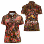 Animal Australia Aboriginal Art Women Polo Shirt