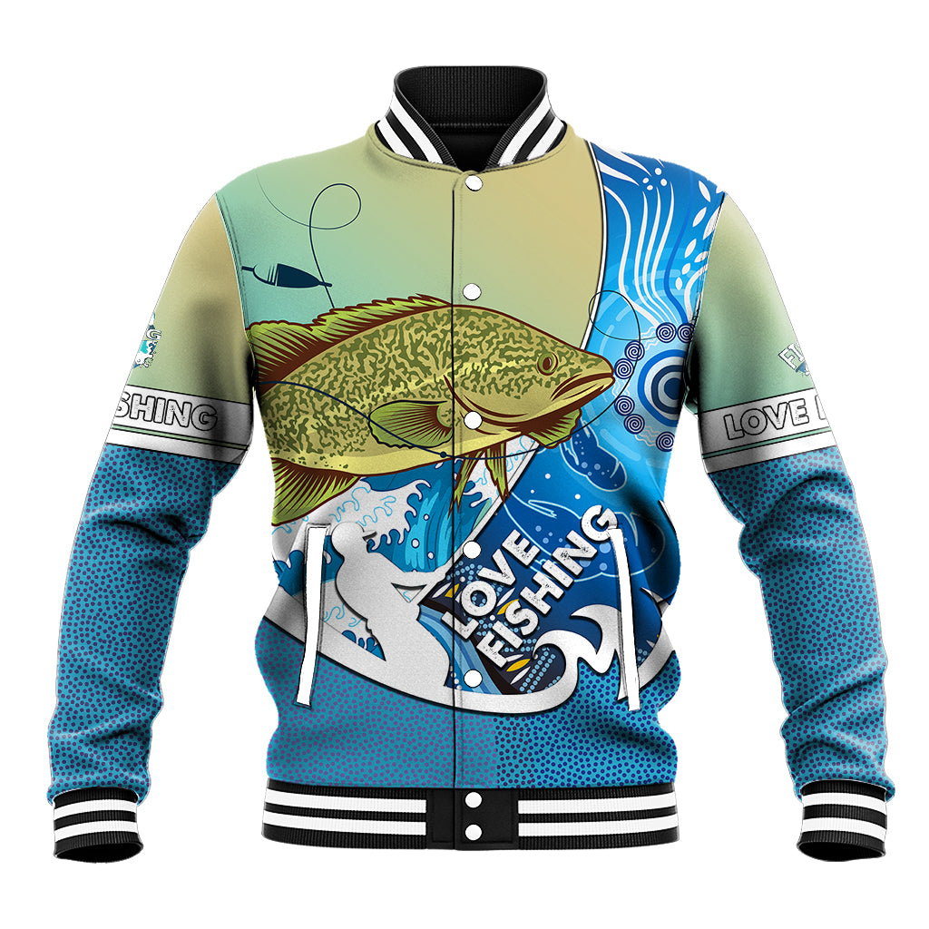 australia-fishing-baseball-jacket-love-fishing-murray-cod-in-aboriginal-art-patterns