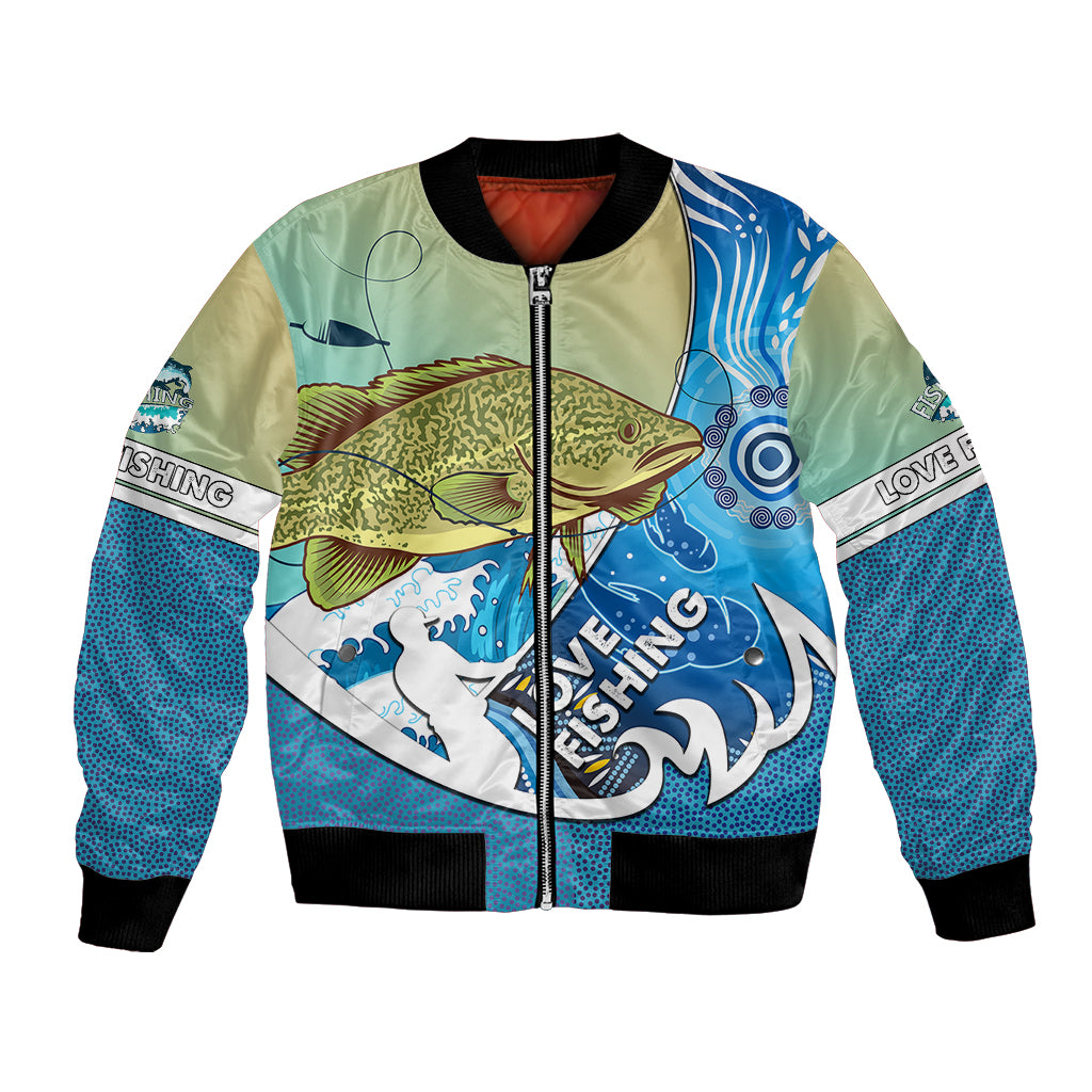 australia-fishing-bomber-jacket-love-fishing-murray-cod-in-aboriginal-art-patterns