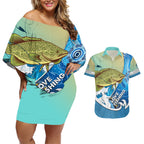 australia-fishing-couples-matching-off-shoulder-short-dress-and-hawaiian-shirt-love-fishing-murray-cod-in-aboriginal-art-patterns