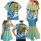 australia-fishing-family-matching-mermaid-dress-and-hawaiian-shirt-love-fishing-murray-cod-in-aboriginal-art-patterns