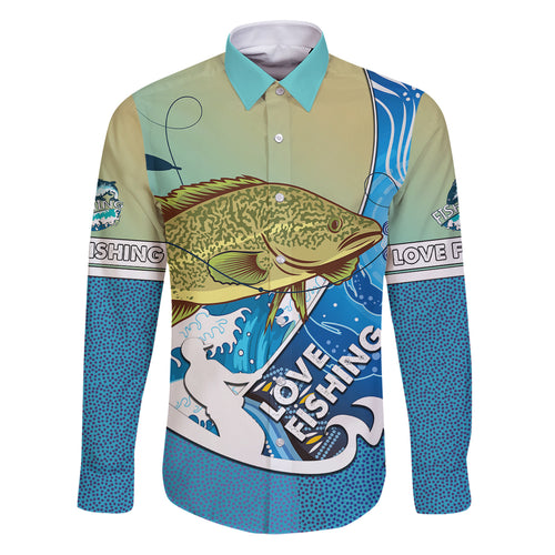 australia-fishing-family-matching-puletasi-dress-and-hawaiian-shirt-love-fishing-murray-cod-in-aboriginal-art-patterns