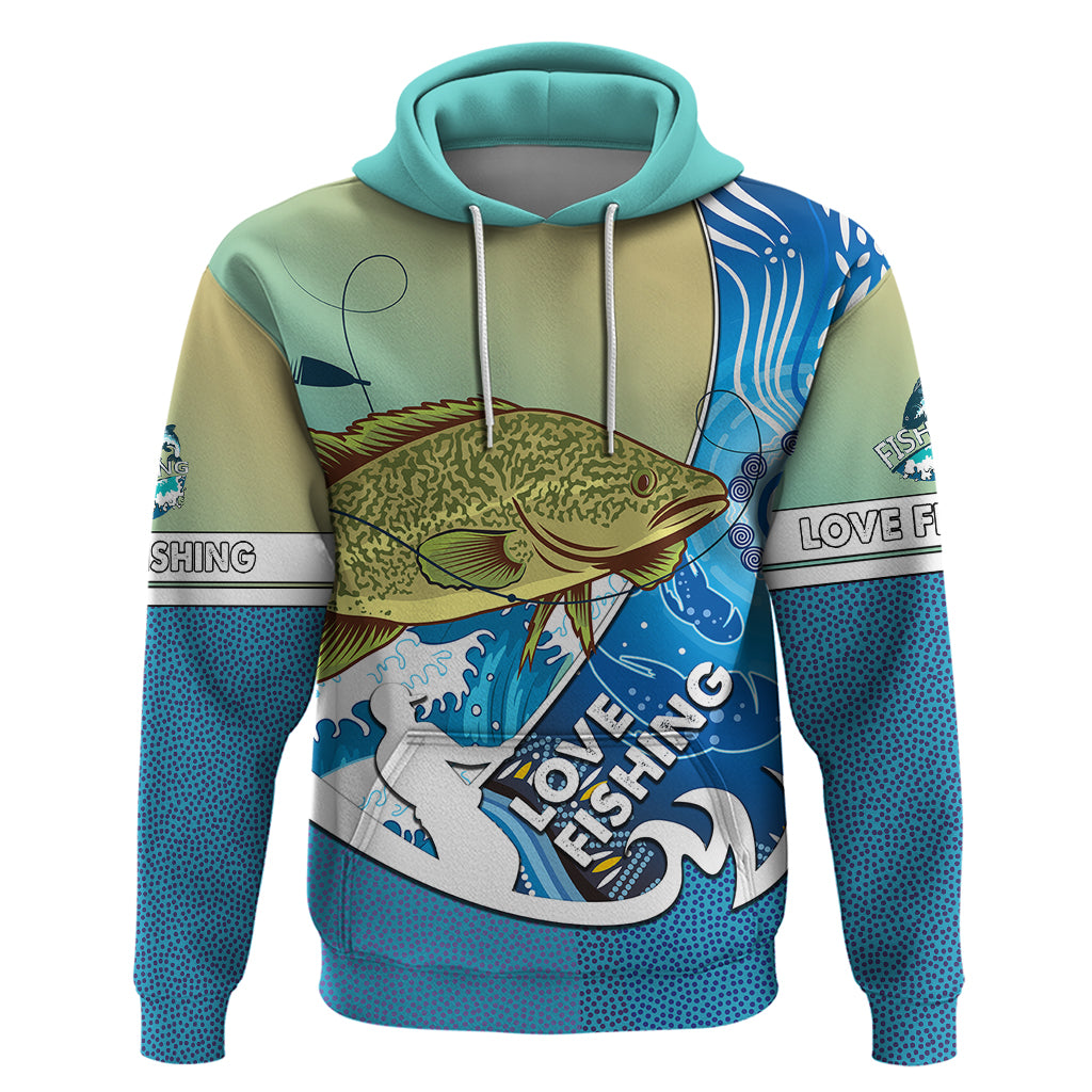 australia-fishing-hoodie-love-fishing-murray-cod-in-aboriginal-art-patterns