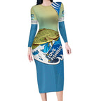 australia-fishing-long-sleeve-bodycon-dress-love-fishing-murray-cod-in-aboriginal-art-patterns