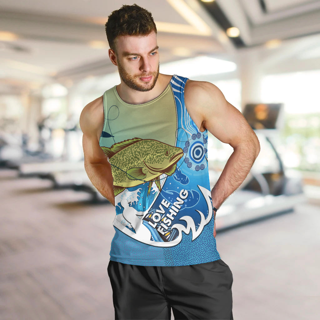 australia-fishing-men-tank-top-love-fishing-murray-cod-in-aboriginal-art-patterns