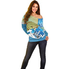 australia-fishing-off-shoulder-sweater-love-fishing-murray-cod-in-aboriginal-art-patterns