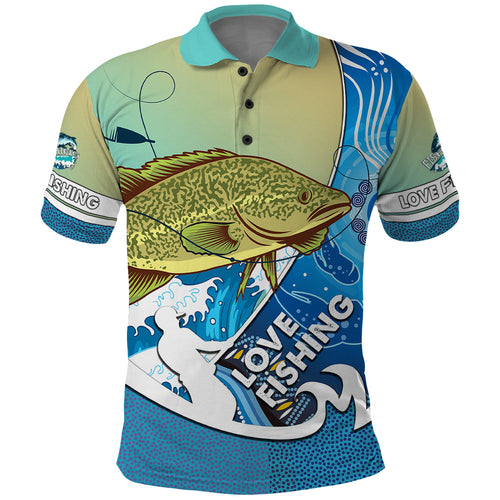australia-fishing-polo-shirt-love-fishing-murray-cod-in-aboriginal-art-patterns
