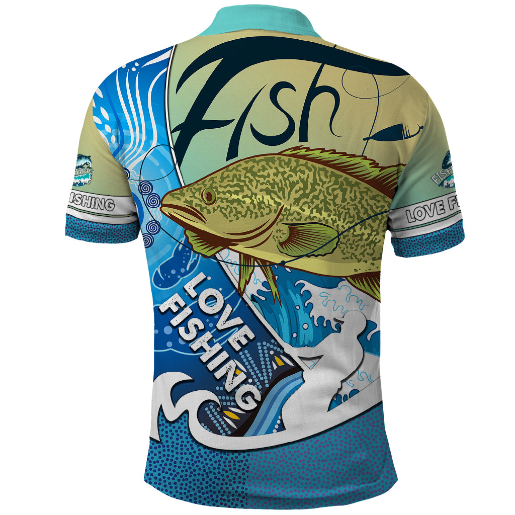 australia-fishing-polo-shirt-love-fishing-murray-cod-in-aboriginal-art-patterns