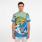 Australia Fishing Scrub Top Love Fishing Murray Cod In Aboriginal Art Patterns - Aussie Hoodie