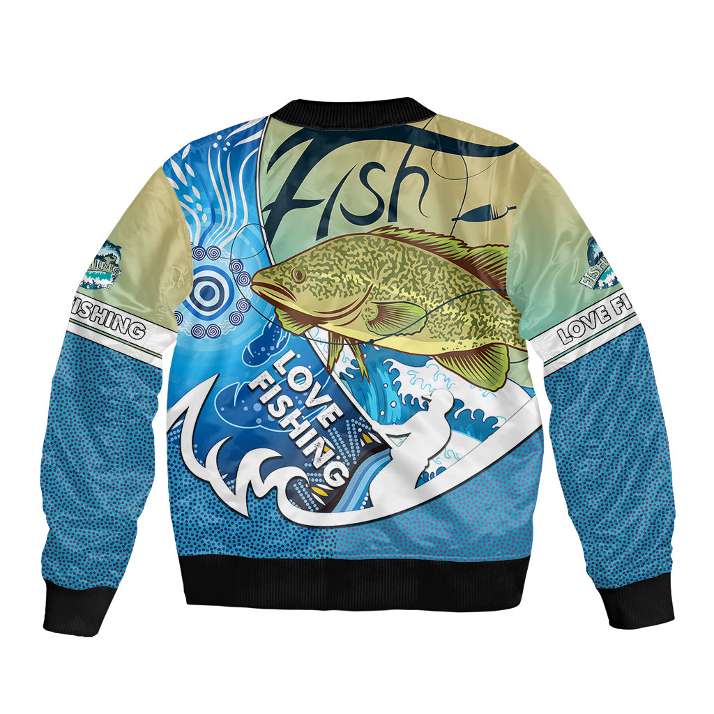 australia-fishing-sleeve-zip-bomber-jacket-love-fishing-murray-cod-in-aboriginal-art-patterns