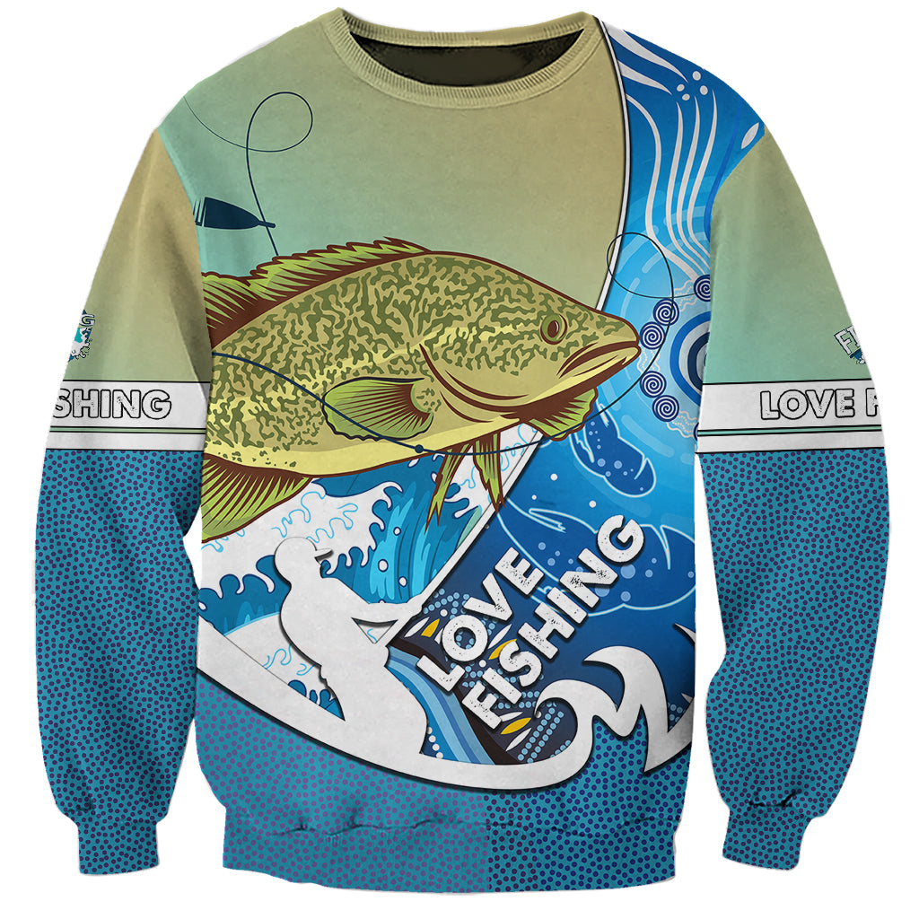 australia-fishing-sweatshirt-love-fishing-murray-cod-in-aboriginal-art-patterns