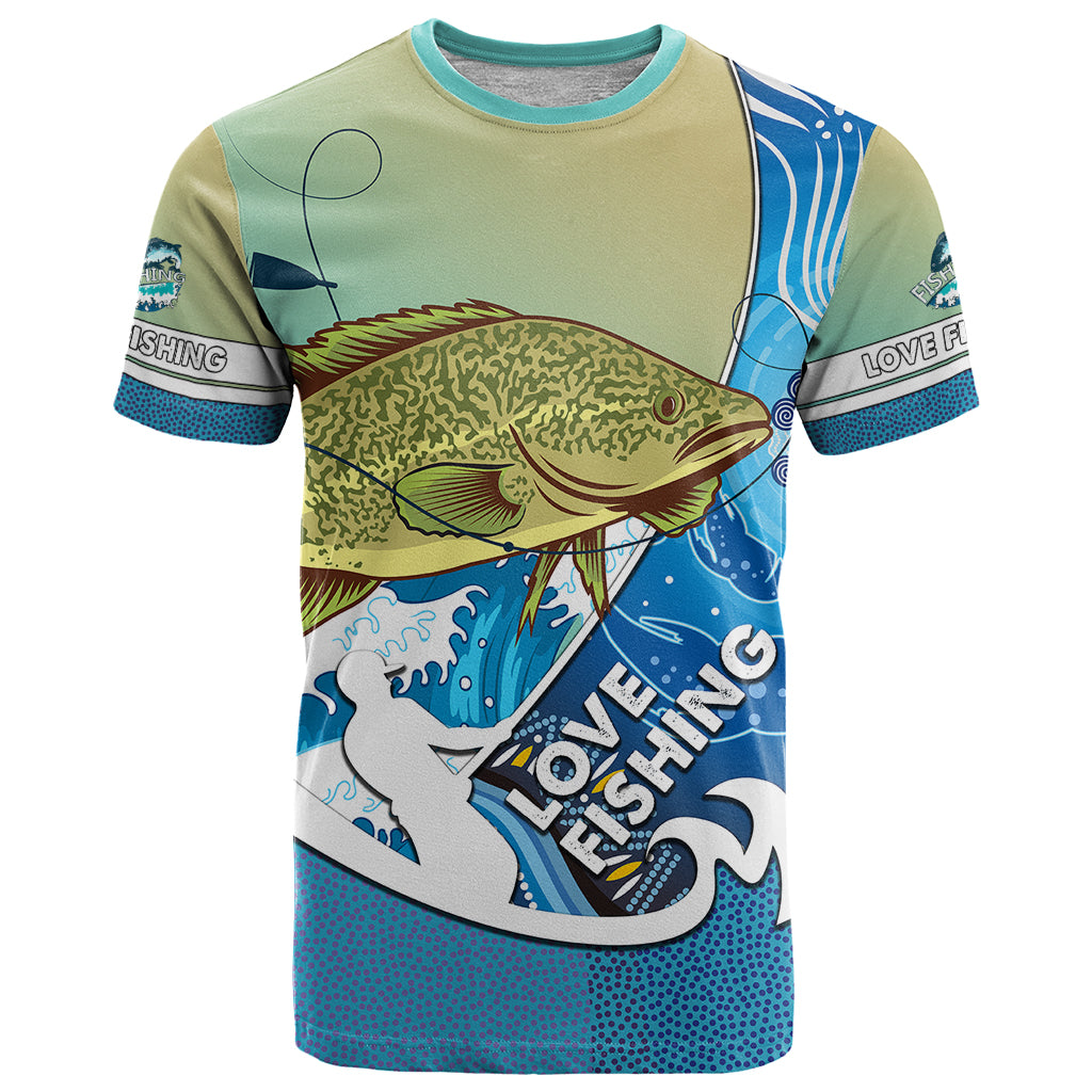 australia-fishing-t-shirt-love-fishing-murray-cod-in-aboriginal-art-patterns