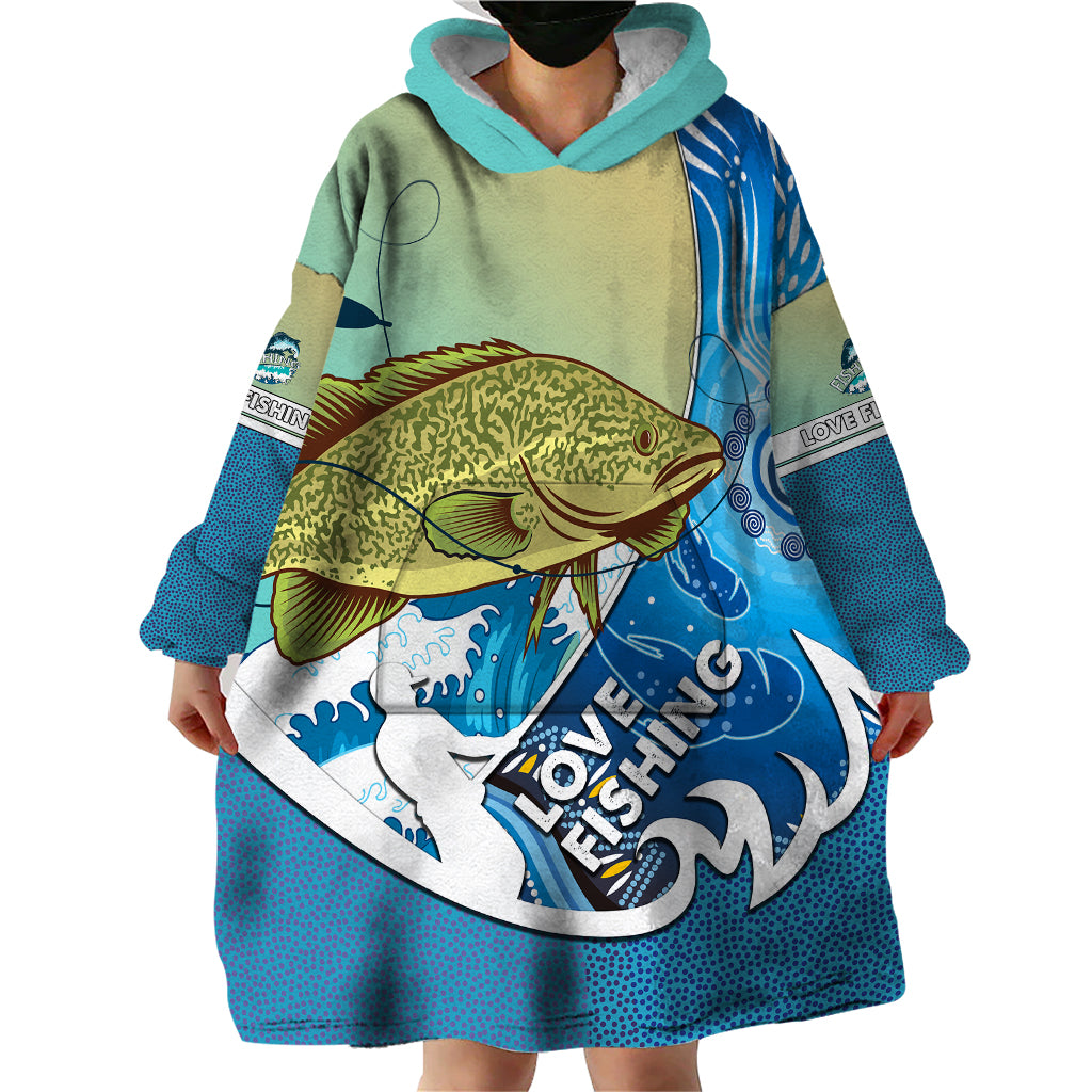 australia-fishing-wearable-blanket-hoodie-love-fishing-murray-cod-in-aboriginal-art-patterns
