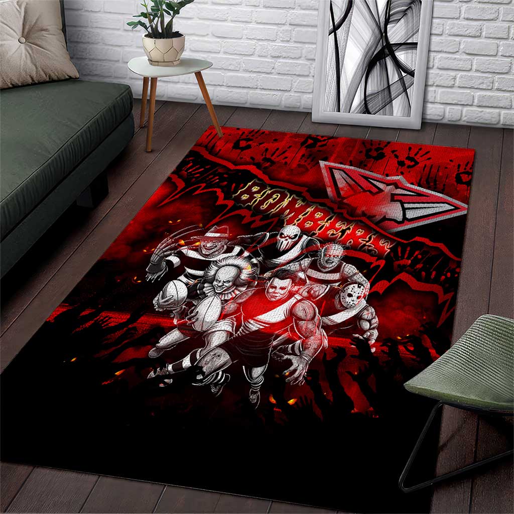 Step Into Horror Domain Bombers Football Area Rug Halloween Horror Movie Characters - Aussie Hoodie