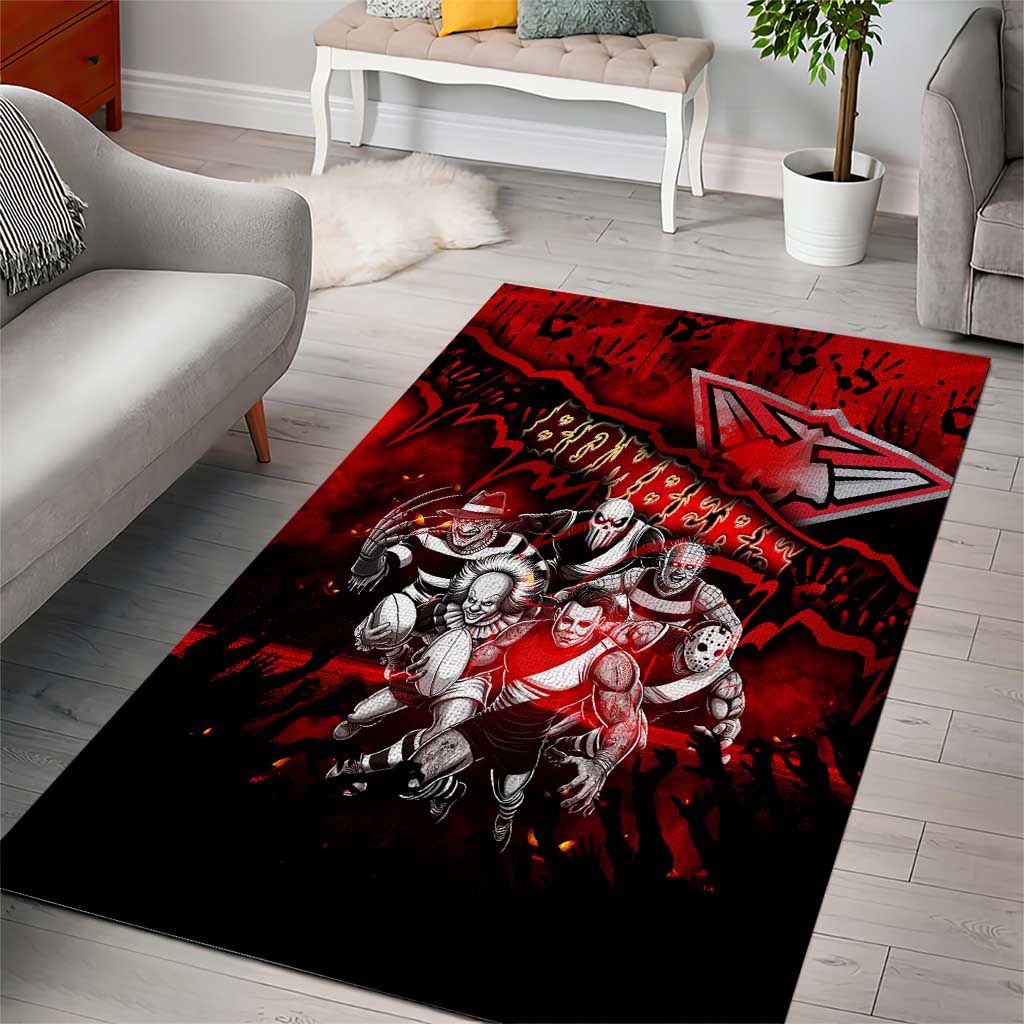 Step Into Horror Domain Bombers Football Area Rug Halloween Horror Movie Characters - Aussie Hoodie