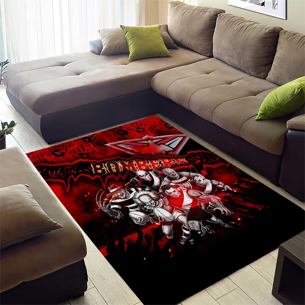 Step Into Horror Domain Bombers Football Area Rug Halloween Horror Movie Characters - Aussie Hoodie