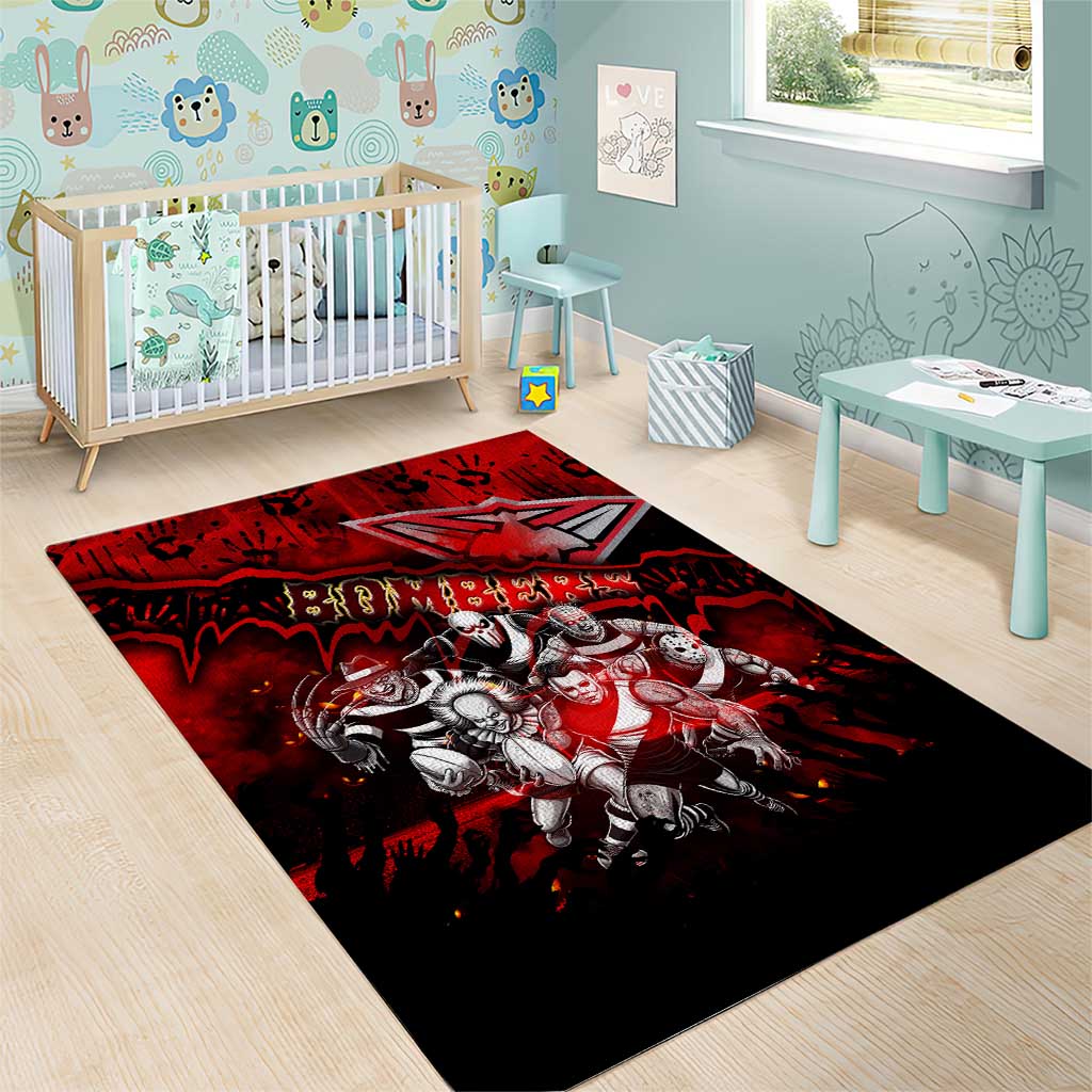 Step Into Horror Domain Bombers Football Area Rug Halloween Horror Movie Characters - Aussie Hoodie