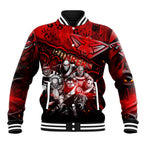Step Into Horror Domain Bombers Football Baseball Jacket Halloween Horror Movie Characters - Aussie Hoodie