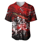Step Into Horror Domain Bombers Football Baseball Jersey Halloween Horror Movie Characters - Aussie Hoodie