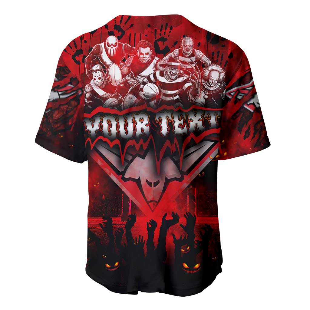 Step Into Horror Domain Bombers Football Baseball Jersey Halloween Horror Movie Characters - Aussie Hoodie