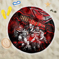Step Into Horror Domain Bombers Football Beach Blanket Halloween Horror Movie Characters - Aussie Hoodie