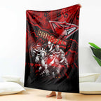 Step Into Horror Domain Bombers Football Blanket Halloween Horror Movie Characters - Aussie Hoodie