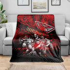 Step Into Horror Domain Bombers Football Blanket Halloween Horror Movie Characters - Aussie Hoodie