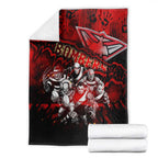 Step Into Horror Domain Bombers Football Blanket Halloween Horror Movie Characters - Aussie Hoodie