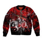 Step Into Horror Domain Bombers Football Bomber Jacket Halloween Horror Movie Characters - Aussie Hoodie